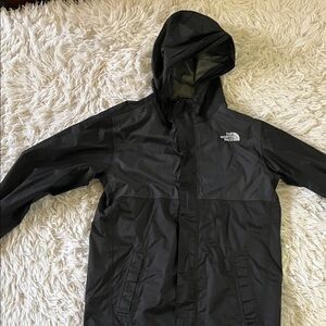 The North Face kids Black rain Jacket boys large 14/16